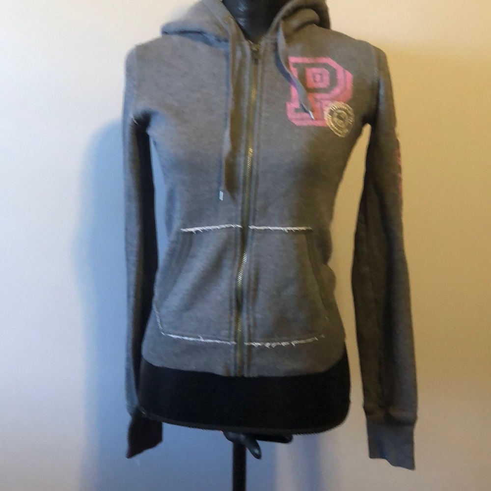 PINK by Victoria Secrets Grey full zip size M